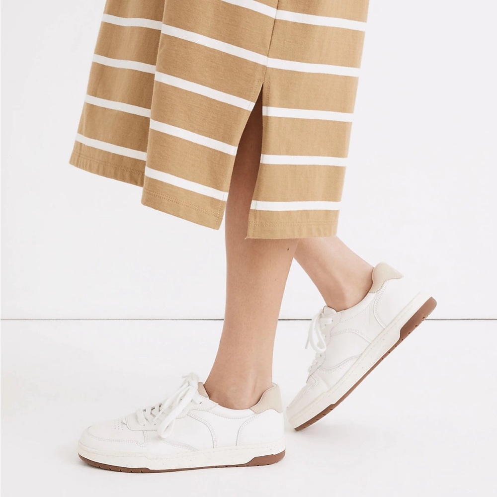 Madewell White and Tan Sneakers